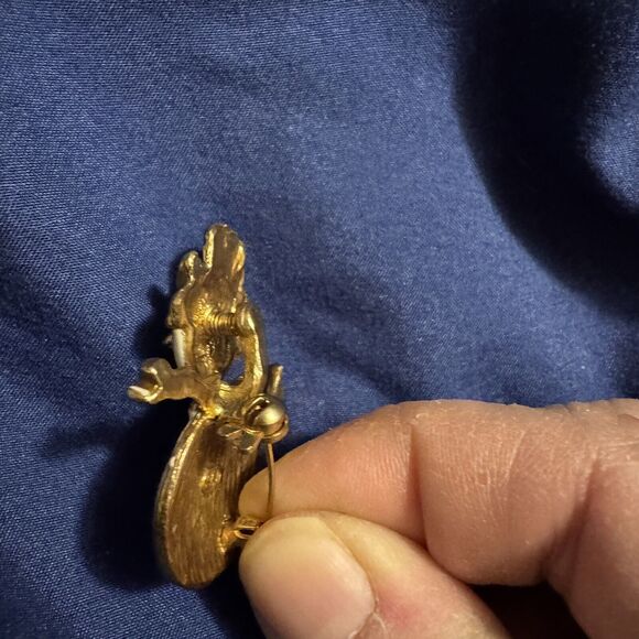 Holiday Snowman Brooch with Bobbly Head [Jewelry 070] - Picture 4 of 6